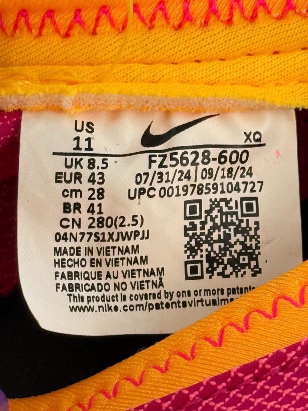 Women's 11 - Nike Aqua Turf Vivid Pink Laser Orange - FZ5628-600 - Picture 9 of 9